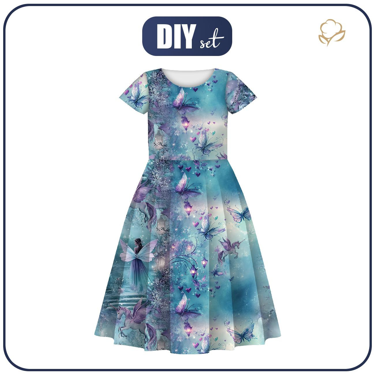 KINDER KLEID "MIA" - FAIRY WORLD MS.6 - Nähset