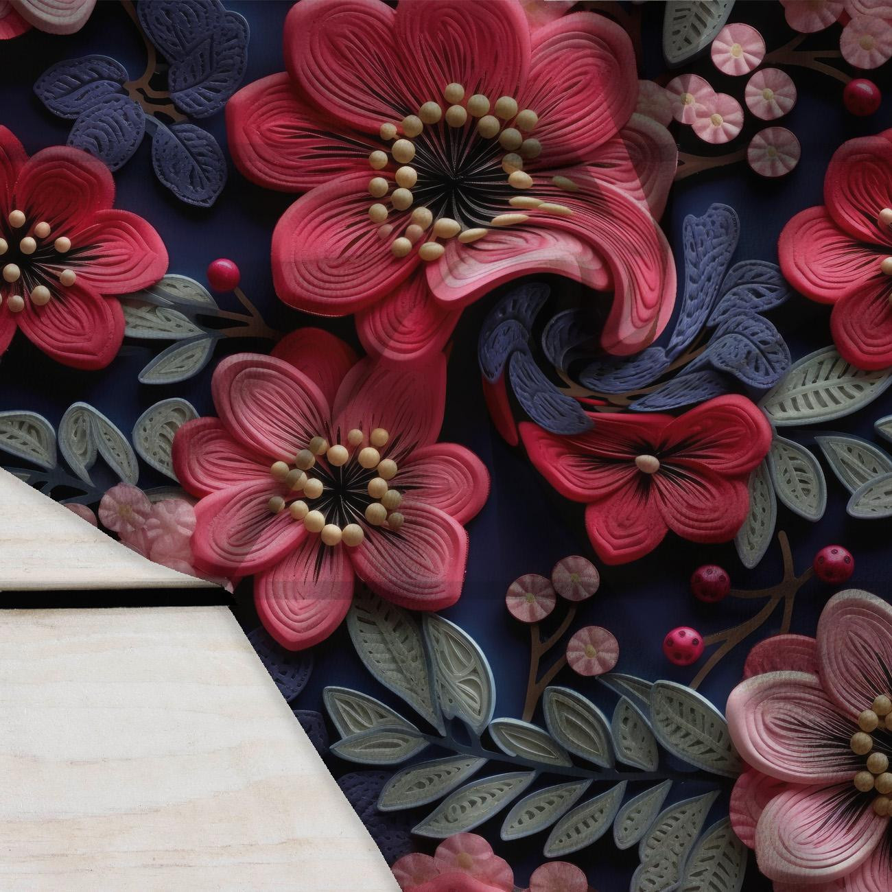 FLOWERS 3D M.13 - Krepp