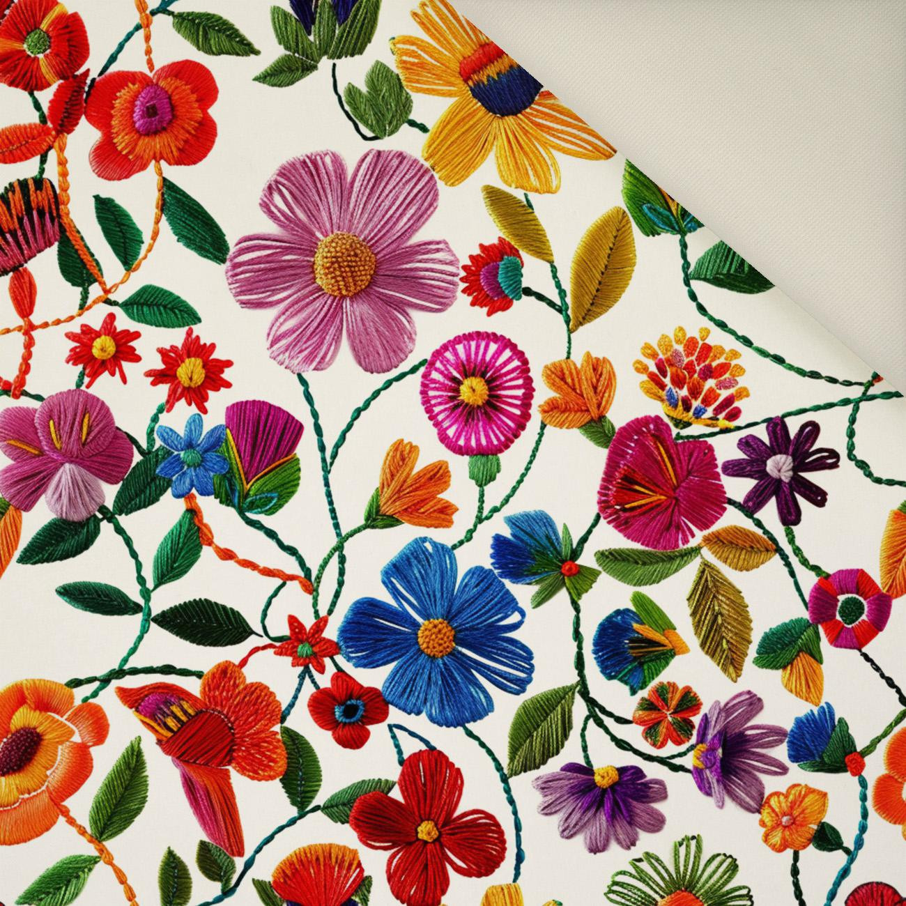 FLOWERS 3D M. 1- Polster- Velours