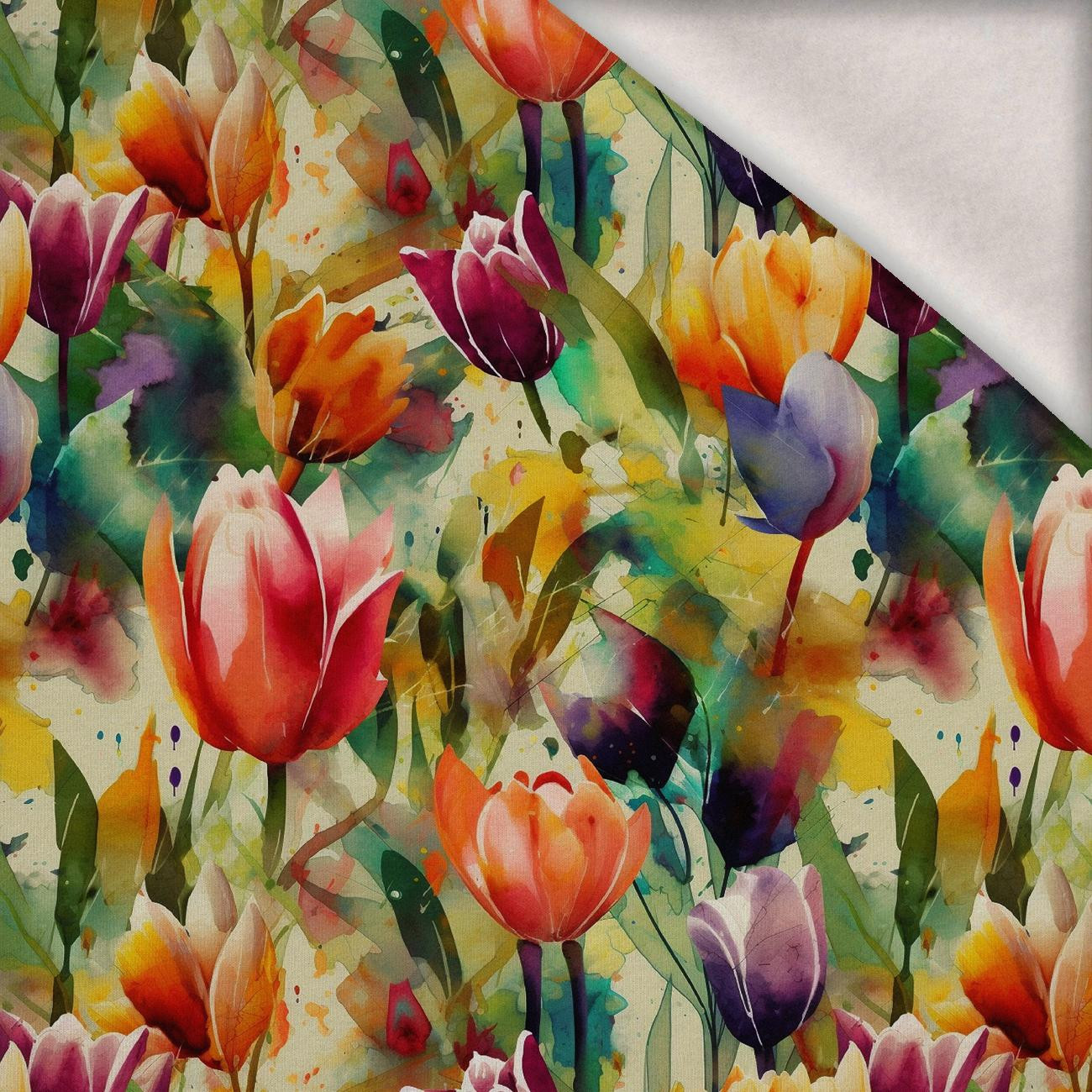 FLOWERS WZ.55 - Wintersweat angeraut mit Elastan ITY