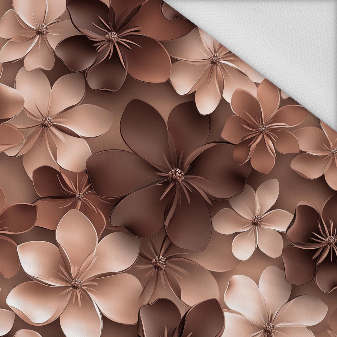 FLOWERS WZ.5/ Mocha Mousse  - Wasserabweisende Webware