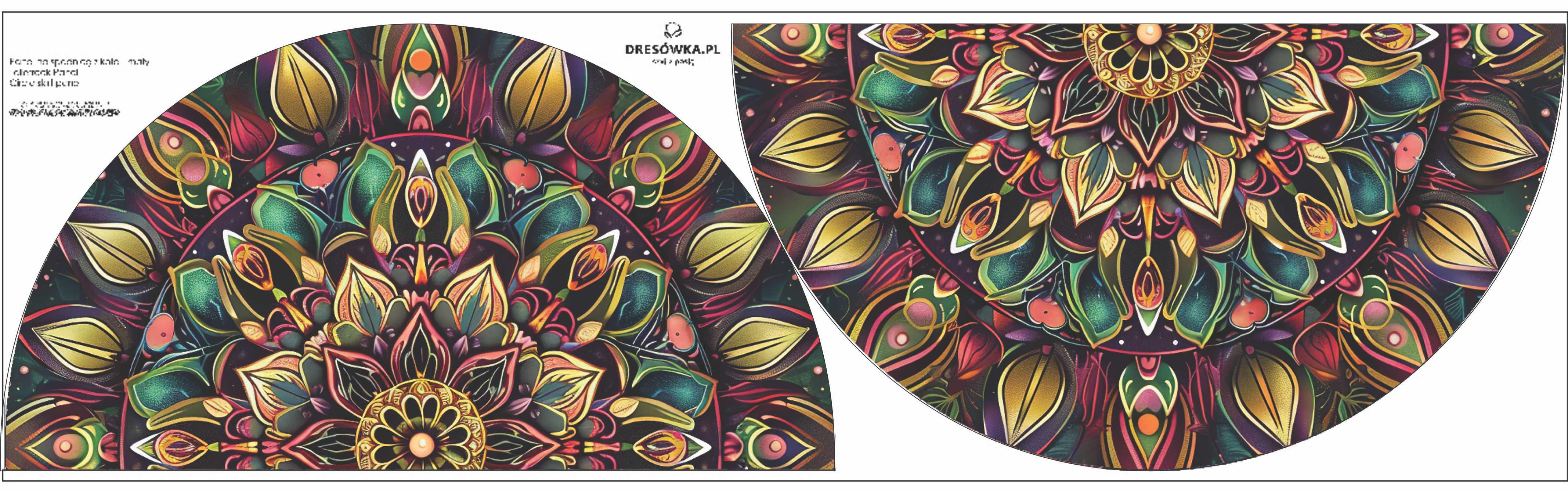GREEN MANDALA m.1 - Tellerrock-Panel 