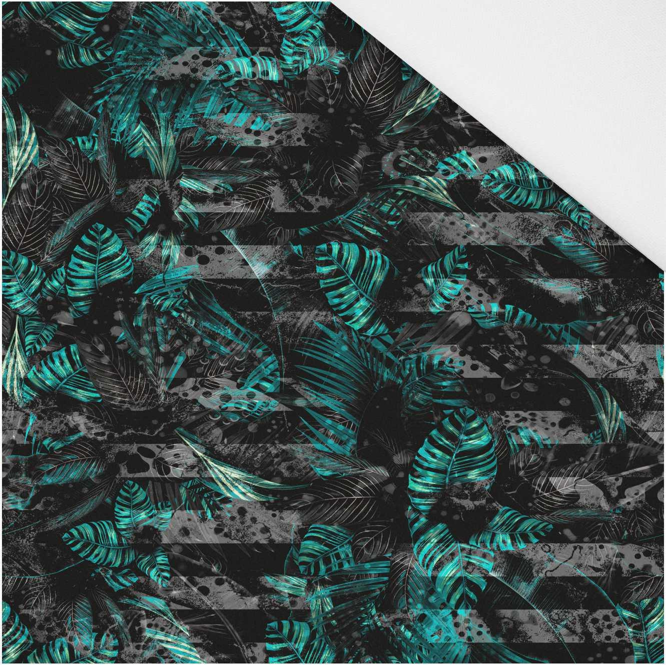 JUNGLE ZEBRA / MONSTERA - Wintersweat angeraut mit Elastan ITY