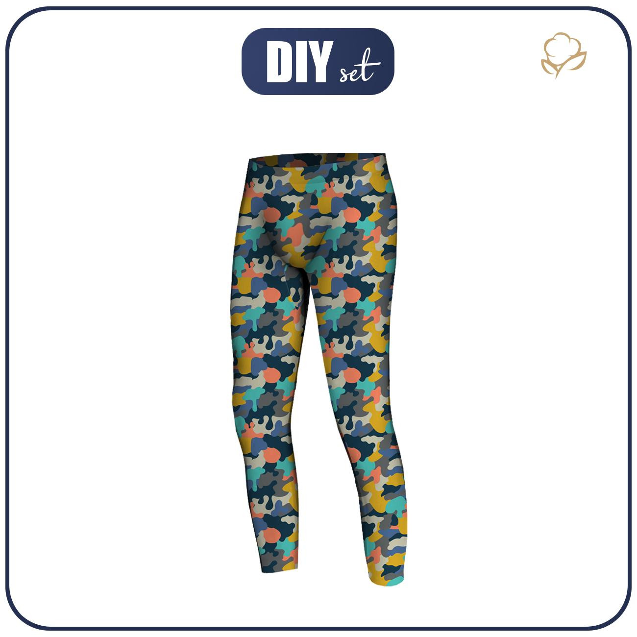 JUNGS THERMO LEGGINGS (HUGO) - CAMOUFLAGE BUNT Ms. 2 - Nähset 140