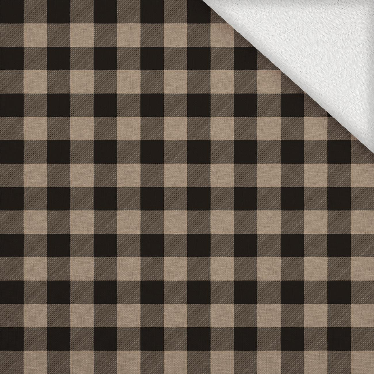 KARO VICHY - MELANGE BEIGE - Webware für Tischdecken