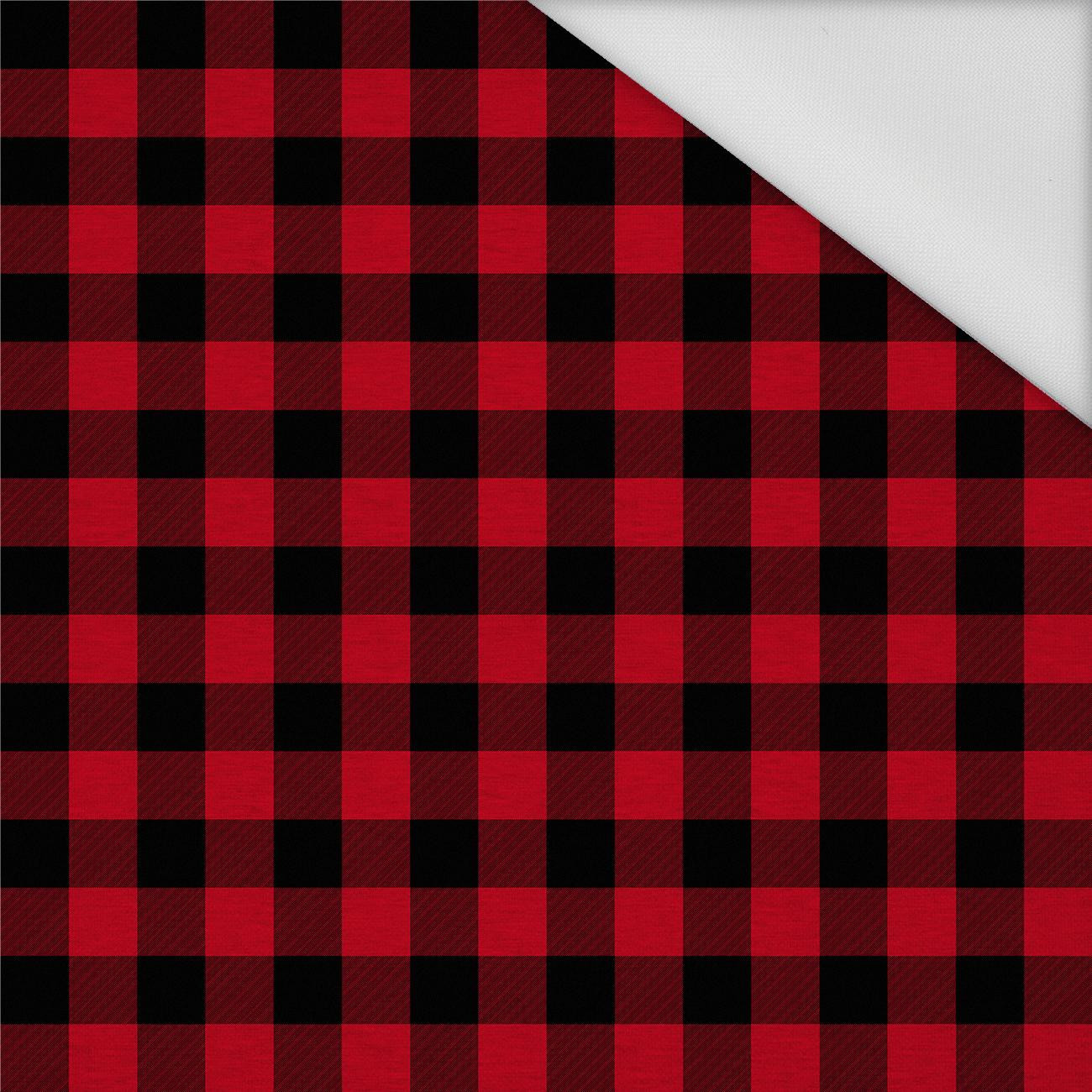 KARO VICHY - MELANGE ROT - Wasserabweisende Webware