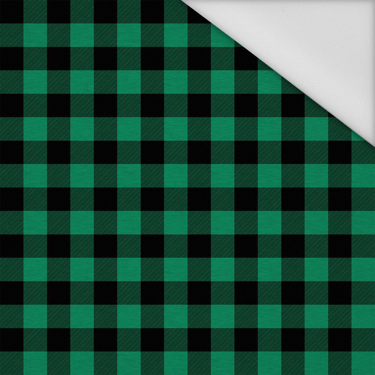 KARO VICHY - MELANGE GRÜN - Wasserabweisende Webware