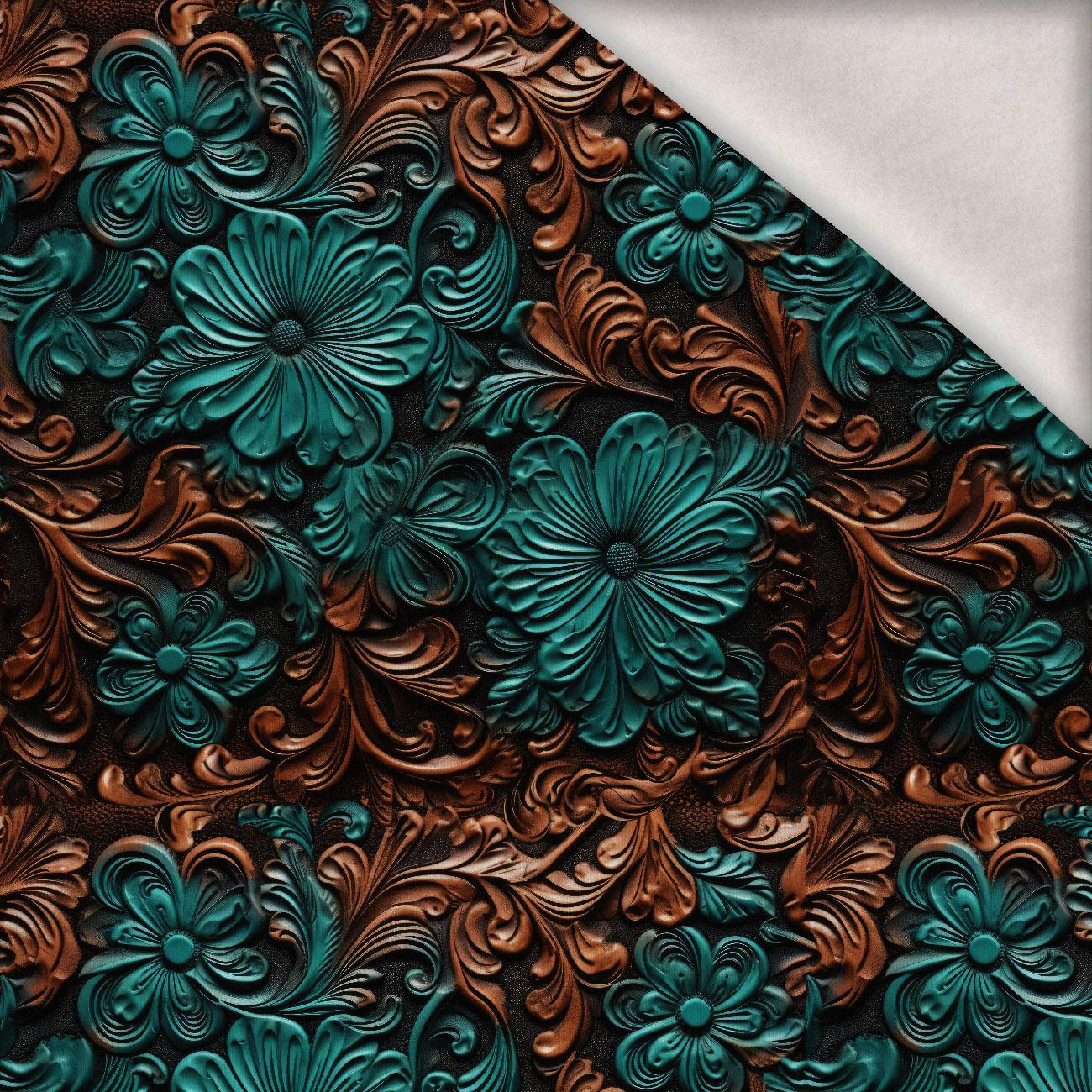 Leather Pattern wz.5 - Wintersweat angeraut mit Elastan ITY Leather Pattern wz.5 - Wintersweat angeraut mit Elastan ITY