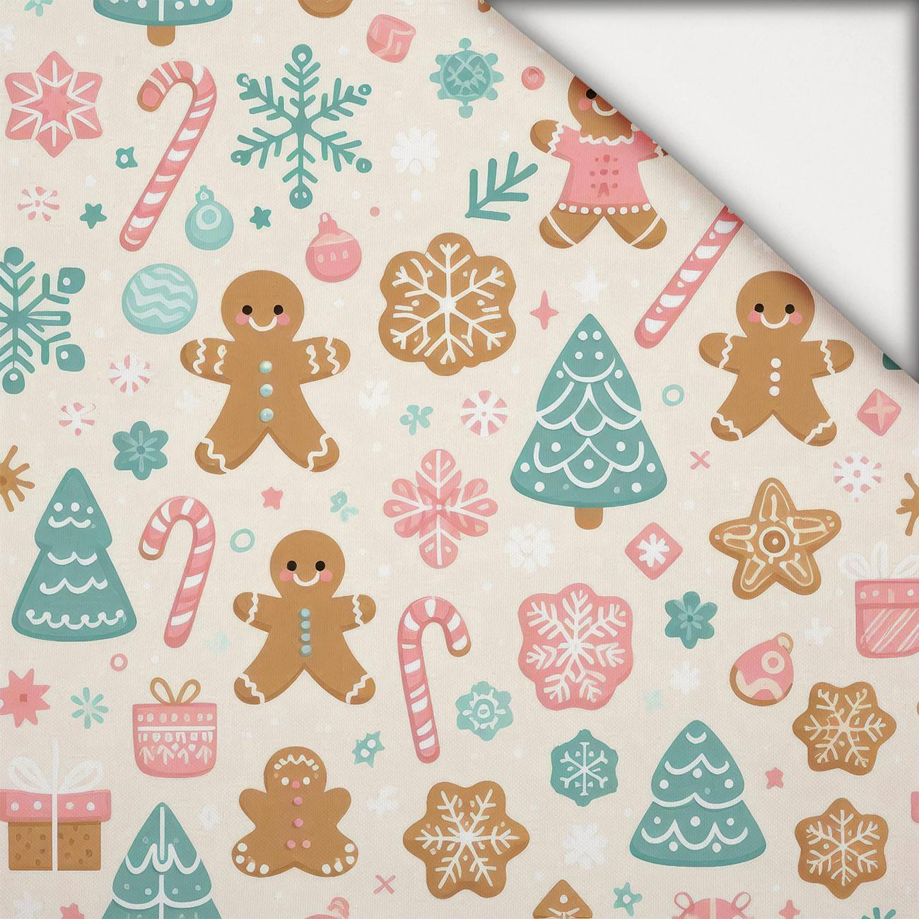 Pastel Christmas wz. 3 - leichte Maschenware angeraut