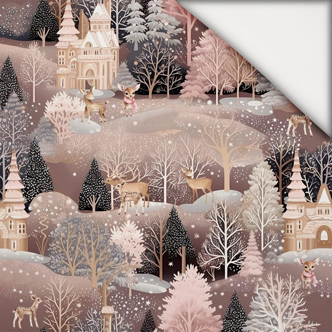 Pink Vintage Christmas wz. 3 - leichte Maschenware angeraut