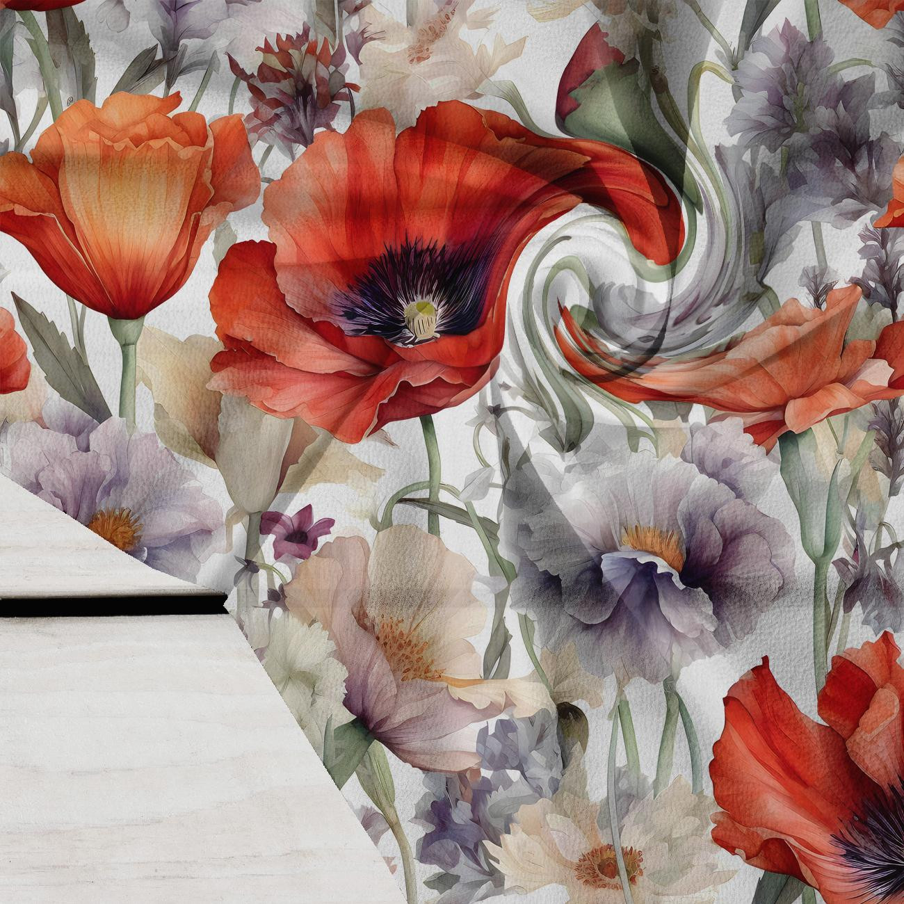 MOHNBLUMEN Ms. 5 - Krepp