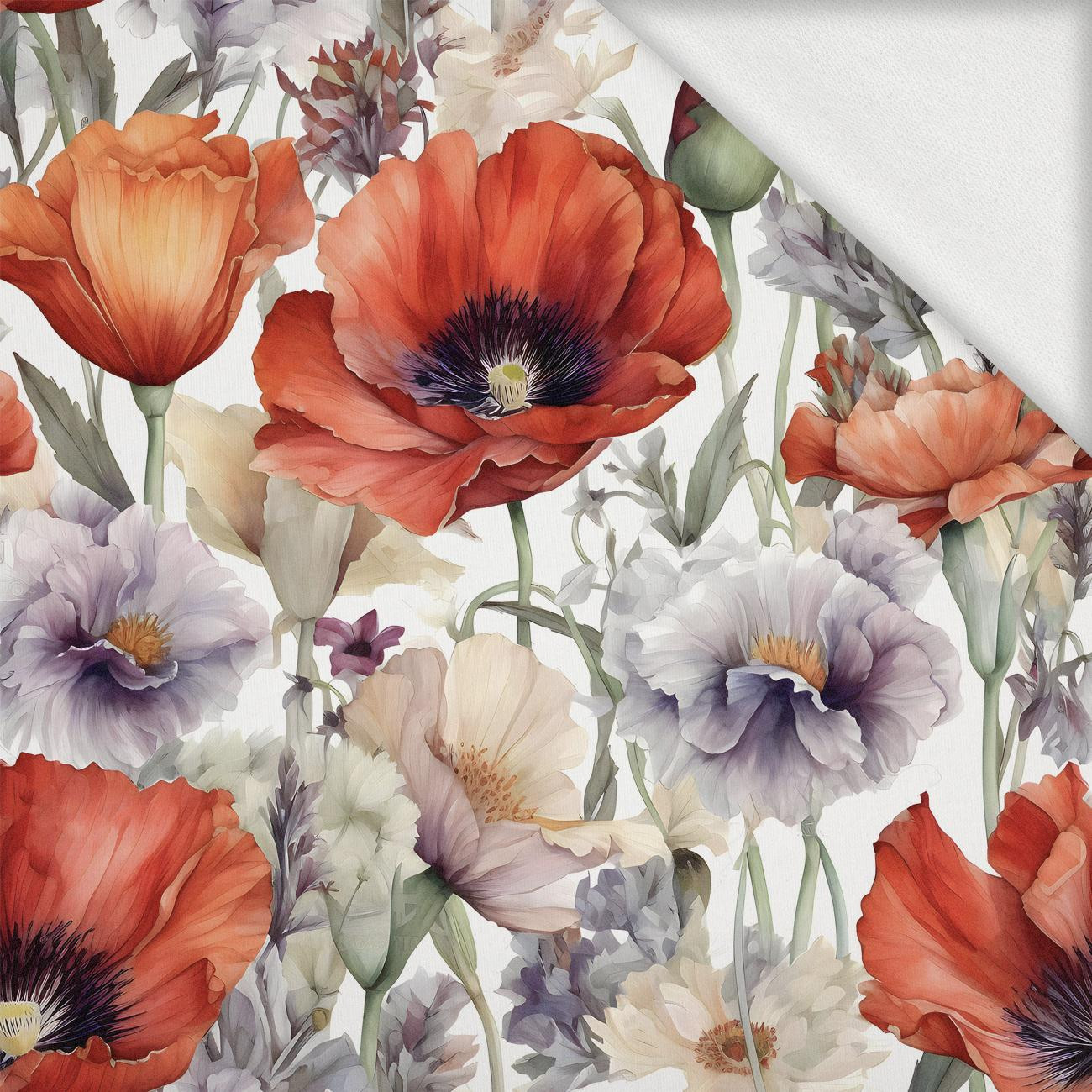 MOHNBLUMEN Ms. 5 - Wintersweat angeraut mit Elastan ITY