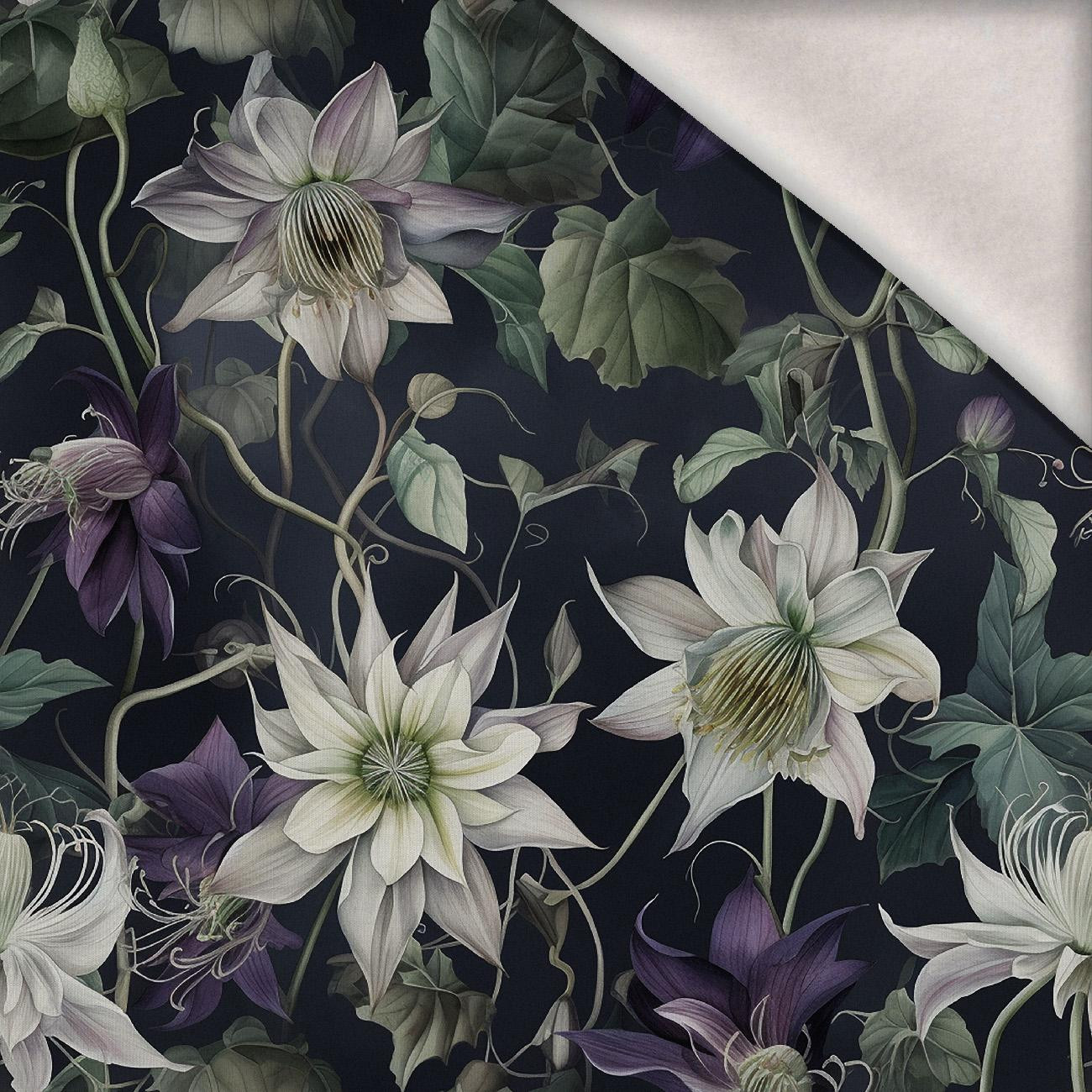 PASTEL FLOWERS WZ.6 - Wintersweat angeraut mit Elastan ITY