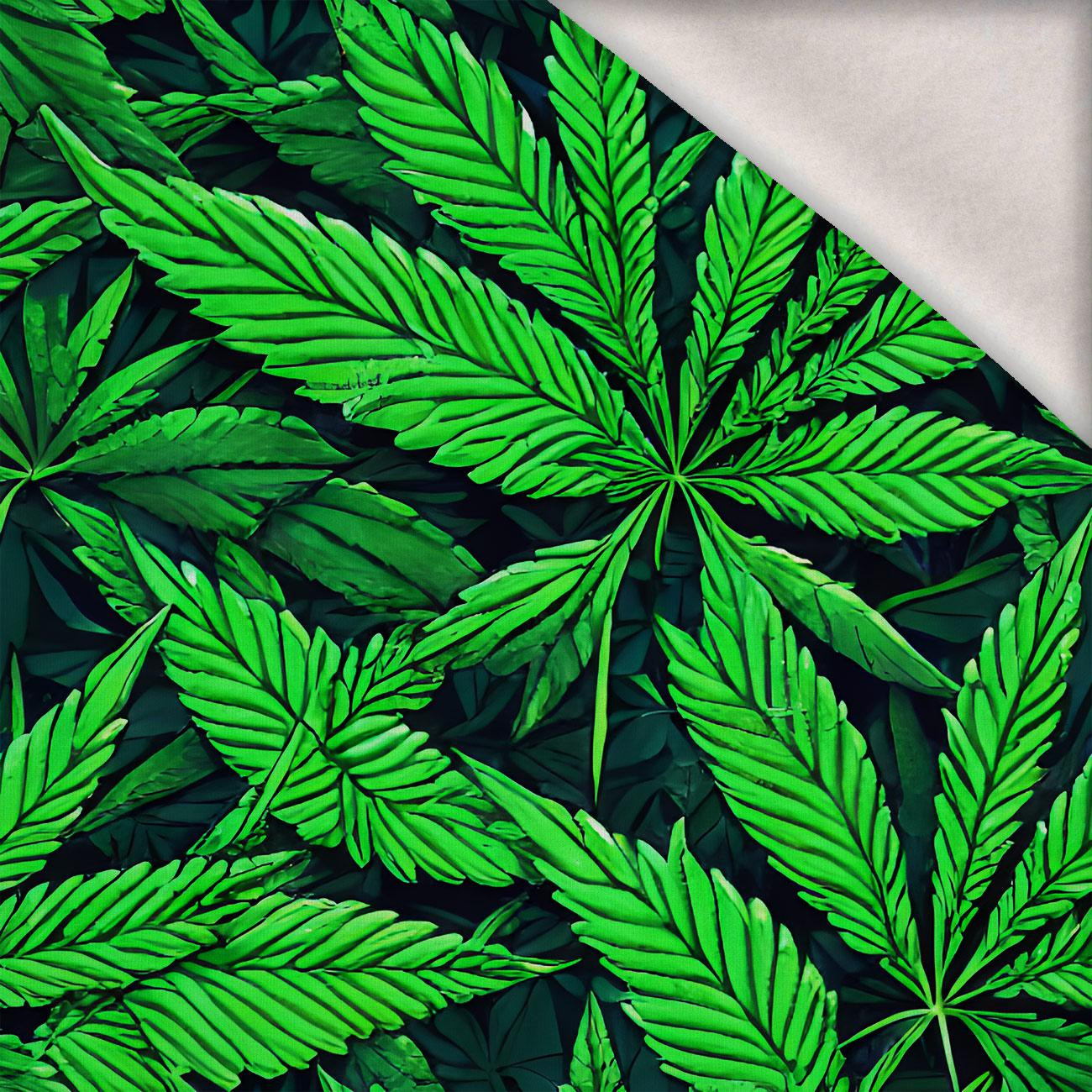 Hemp leaves WZ. 7 - Wintersweat angeraut mit Elastan ITY Hemp leaves WZ. 7 - Wintersweat angeraut mit Elastan ITY
