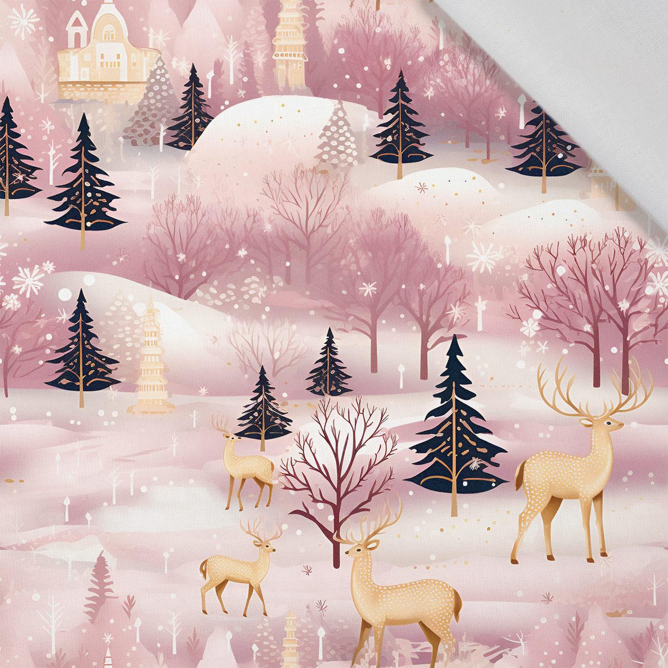 Pink Vintage Christmas wz. 1 - Baumwoll Webware