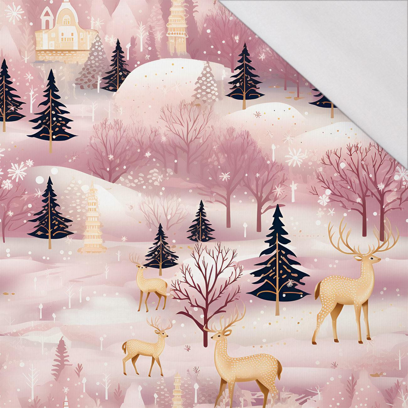 Pink Vintage Christmas wz. 1 - Single Jersey