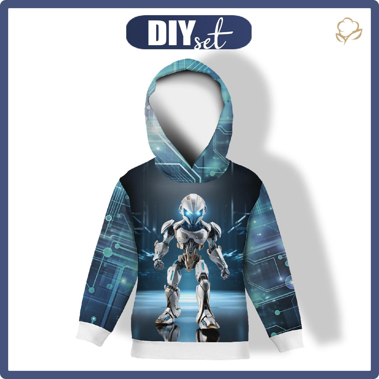 KINDER HOODIE (ALEX) - robot wz.1- Nähset
