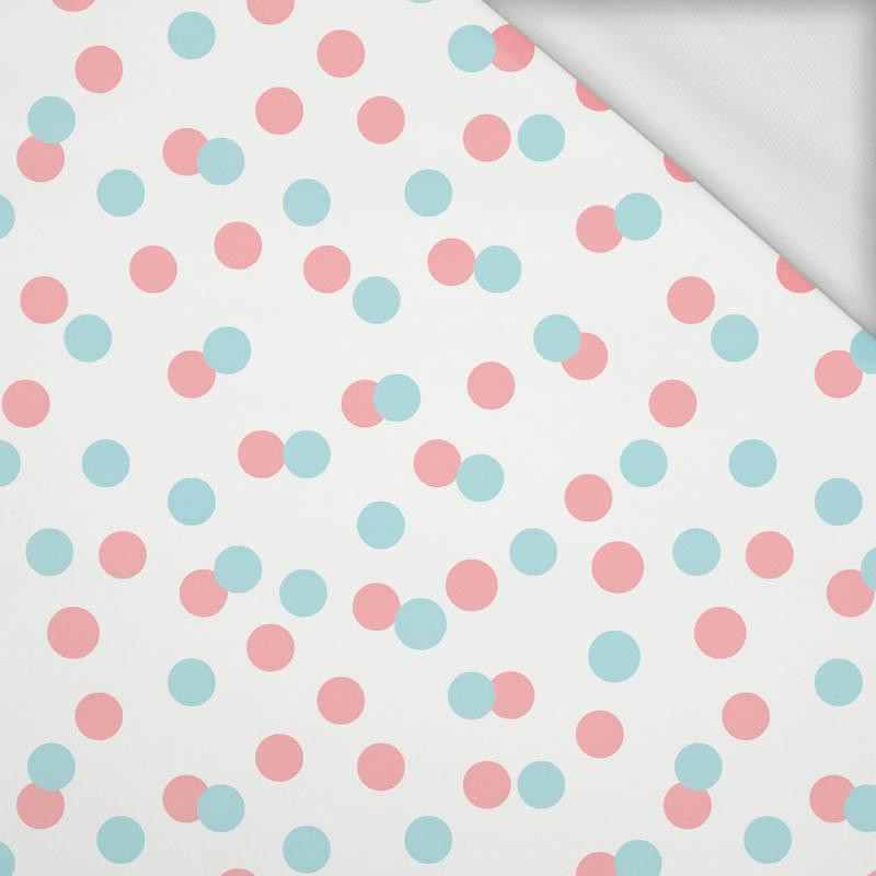 PASTELL-PUNKTE / minze - lachs (PASTELL - HIMMEL) -  Sommersweat