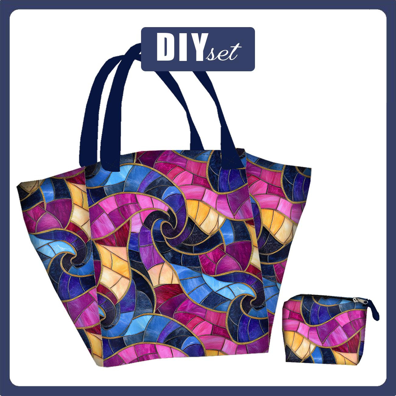 XL Tasche mit Utensilientasche 2 in 1 - STAINED GLASS WZ.24 - Nähset