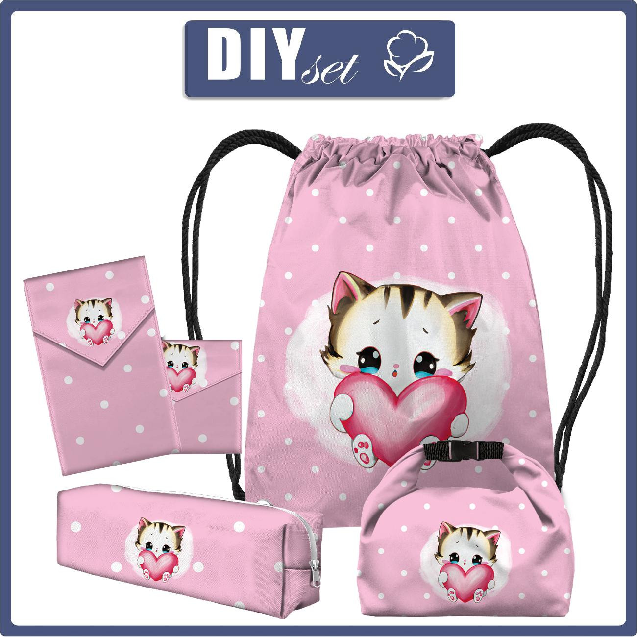 SCHÜLERPAKET - SWEET CAT m. 3 - Nähset