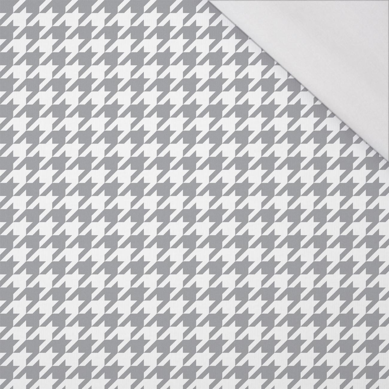 GRAUE HAHNENTRITT / WEIẞ - Single Jersey