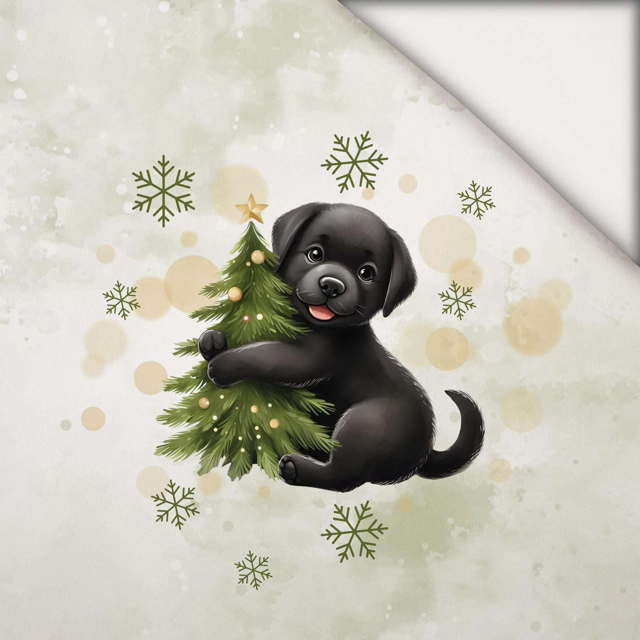 WINTER ANIMALS wz.10 - Paneel (60cm x 50cm) leichte Maschenware angeraut