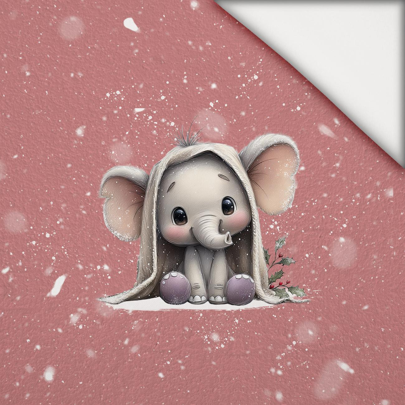 WINTER ANIMALS wz.16 - Paneel (60cm x 50cm) leichte Maschenware angeraut