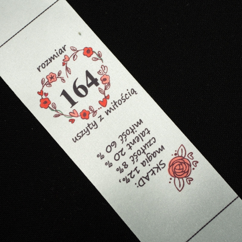 Mädchen Textillabel - Größe 164 - 4 Stck Set