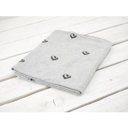 ZENTIMETER (graphit) / M-01 melange hellgrau - Single Jersey TE210
