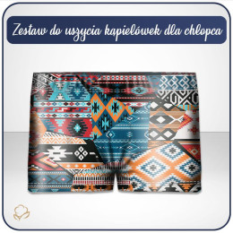 Jungen Badehose - INDIANER MOSAIK 146-152