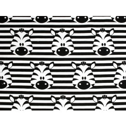ZEBRAS / weiß - bio single jerset mit Elastan TE210 Sommersweat