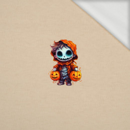 Skeleton and pumpkin cute halloween wz.8  - panel (60cm x 50cm) dzianina pętelkowa
