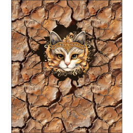ANIMALS CRACKED wz.4 (cat) - panel (60cm x 50cm) Sommersweat