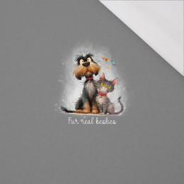ANIMALS CUTE wz.14 - panel (60cm x 50cm) SINGLE JERSEY 