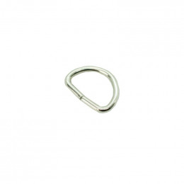 D-Ring Halbring Breite 15 mm für Lederware - Nickel