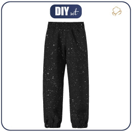 SOFTSHELL-HOSE (YETI) - BETON / schwarz - Nähset