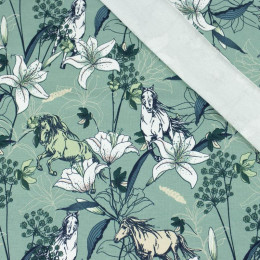 PFERDE UND VANILLEBLUMEN / modern mint - Sommersweat 