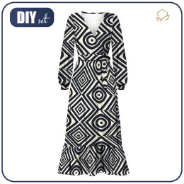 WICKELKLEID MIT RÜSCHEN (ABELLA) - GEOMETRIC M. 4 - Nähset 
