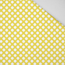 WEIßE TUPFEN / gelb - HOME DECOR PREMIUM Webware