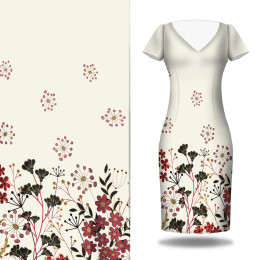 BLUMEN (Motiv 9) / ecru - Kleid-Panel