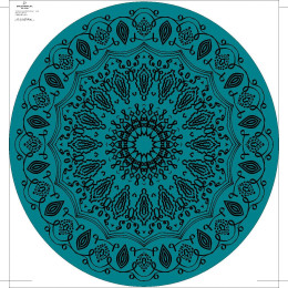 MANDALA m. 6 / emerald - groß Tellerrock-Panel 