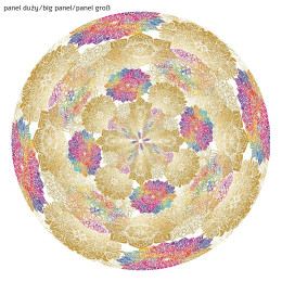 MANDALA m. 3 - groß Tellerrock-Panel 