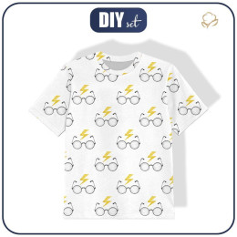 KINDER T-SHIRT- MAGISCHE BRILLE (ZAUBERSCHULE) - Single Jersey (128/134)