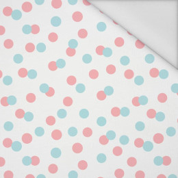 PASTELL-PUNKTE / minze - lachs (PASTELL - HIMMEL) - Wasserabweisende Webware