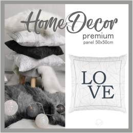 KISSENPANEL - LOVE / weiß eis - HOME DECOR PREMIUM 