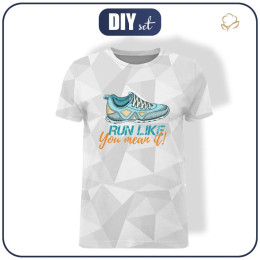 HERREN T-SHIRT - RUN LIKE YOU MEAN IT / Eis - Single Jersey 