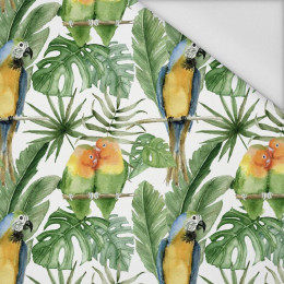 PAPAGEIE m. 2 / weiß (JUNGLE) - Wasserabweisende Webware