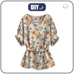 KIMONO BLUSE - AQUARELL BLUMEN Ms. 4 - Nähset 
