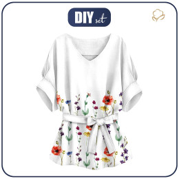 KIMONO BLUSE - WIESENBLUMEN - Nähset 