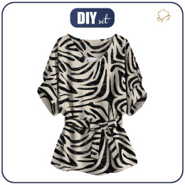 KIMONO BLUSE - ZEBRA m. 1 - Nähset 